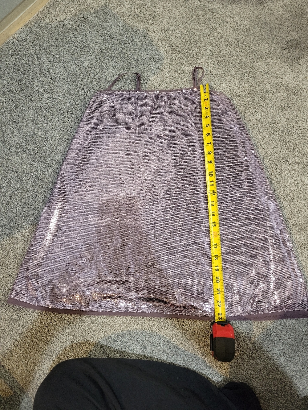 Free People Women's Time To Shine Sequins Mini Slip Dress Purple Festival, Party - Picture 8 of 8